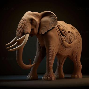 3D model Mammuthus lamarmorae (STL)